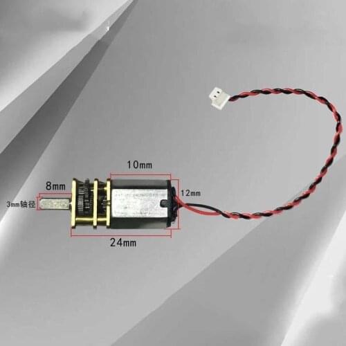 Micro Mini N20 Gear Motor DC 3V-12V General Slow Speed Full Metal Gearbox Reducer Electric Motor DIY Toy Can Be Reversed D-axis