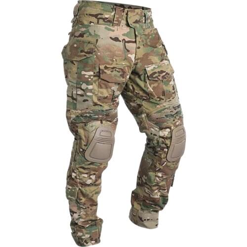 Men Combat Pants With Knee Pads Outdoors Military Hiking Trekking Fishing Swat Tactical CP Hunting CS Camouflage Fight Trousers