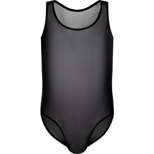 Mens Bodysuit Shaper Elastic Fabric Corsets Leotard Ice Silk Transparent Breathable Body Gay Shaper One Piece Singlet Struggles