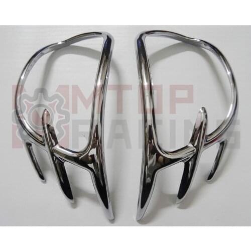 1 Pair Chrome Trunk Rear Turn Signal Lights Decoration Trims For Honda Goldwing GL1800 2001 2002 2003 2004 2005 2006 ABS Cover