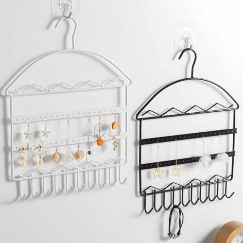 Wall Mount Storage Shelf Jewelry Organizer Earring Necklace Holder Storage Rack Display Stand articulos para el hogar cocina