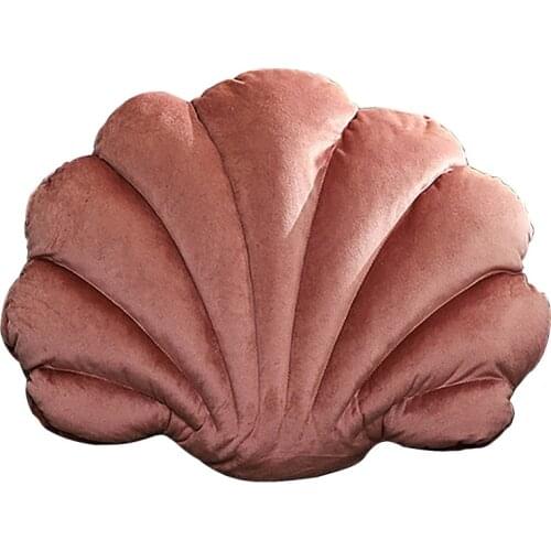 Cushions Shell Pillow Pillows Sofa Accessories Scallop-shaped 3 Colors Seashell Pattern Linen Dutch Fleece Fairy Stuffed