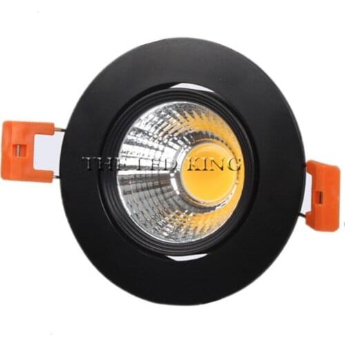 Downlight Black Aluminum 30W 5W 9W 12W 15W 18W Ultra Thin LED Downlight AC 220V 110V Round Recessed LED Spot Lighting