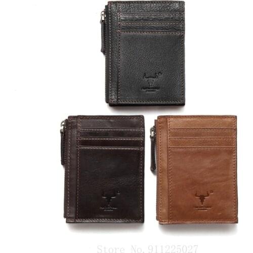 Xiaomi Zipper Wallet Genuine Leather Card Holder Casual Multi-card Coin Purse Card Slot