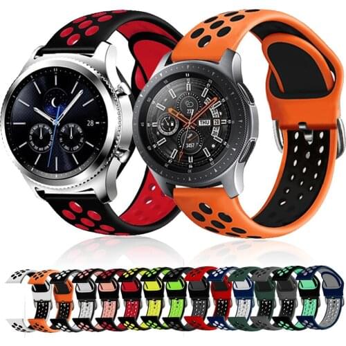 22mm Watch Band Silicone Strap Suitable for Designer Samsung S4 Huawei GT2 Nike Two Color Straps Samsung Galaxy Watch 3