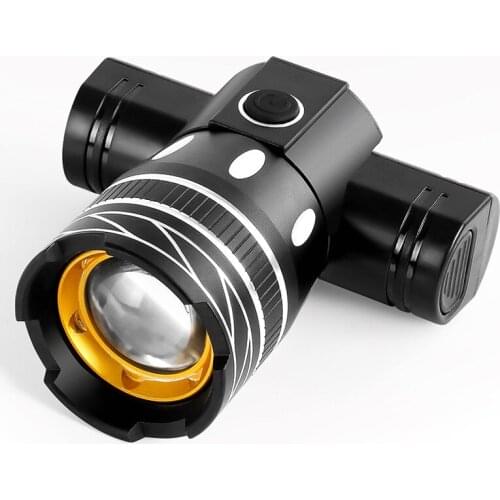 T6 LED MTB Bike Front Light Rechargeable 2 Taillights Bracket 3 Modes Bicycle Headlight Headlamp USB Super Bright Lamp