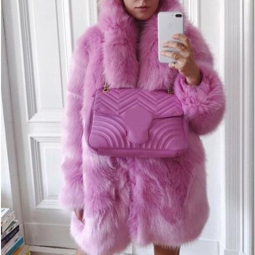 Winter Warm White Faux Fur Coat Women Long Sleeve Pink Luxury Elegant Fluffy Fake Rabbit Fur Blazers Outfits Fashion Streetwear