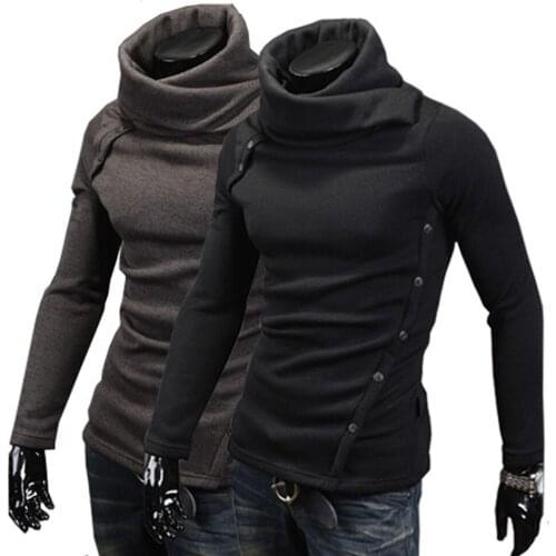 ZOGAA Pullovers Mens New Turtleneck Plus Size Sweater Mens Fashion Warm Long Sleeve Solid Thin Casual Fashion All-match Simple