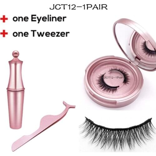 1/2 Magnetic Eyelashes and Eyeliner Set Natural Long False Mink Magnetic Lashes Wholesale In Bulk Reusable Beauty MakeUp Tool