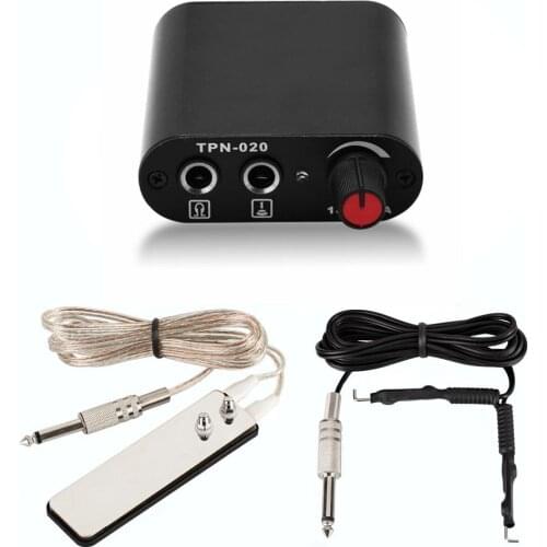 1PCS Tattoo Power Supply Motor Black Power Supply For Rotary Tattoo Machine Gun Permanent Makeup Tools FOOET PEDAL CLIP CORD