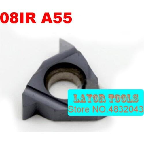 10pcs 08 IR A 55 ,Indexable Tungsten Carbide Threading Lathe Inserts for Threaded Lathe Holder,suit SNR0008K08 OR SNR0007K08