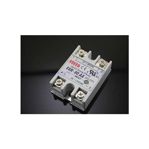 10pcs Solid State Relay SSR-80 AA AC-AC 80A/250V 80-250VAC/24-380VAC