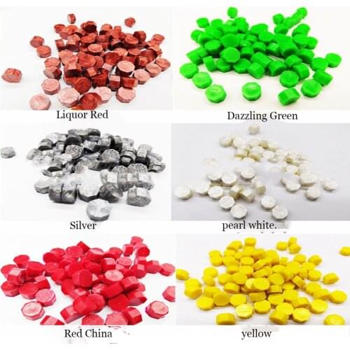 100pcs Sealing Wax Multi Color seal wax tablet One bag Sealing Wax beads Granular Grain Wax Fire paint seal wax grain