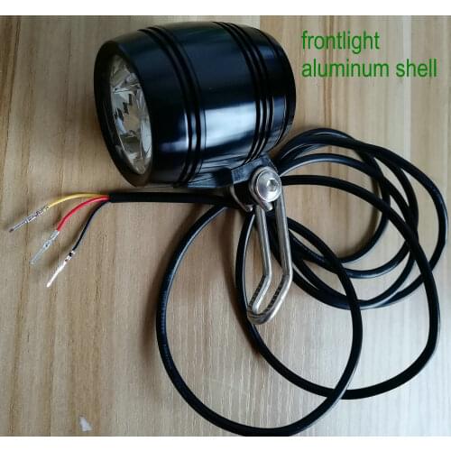 12-80v Frontlight with Horn Aluminum Shell for Electric Scooter Folding Bike Accessory Inteligent MTB ATV LED Lamp+Switch
