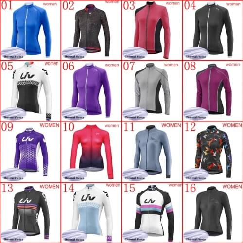 2020 cycling jersey women winter thermal fleece bike shirt long sleeve warmer road bicycle clothing racing Tops sports uniform