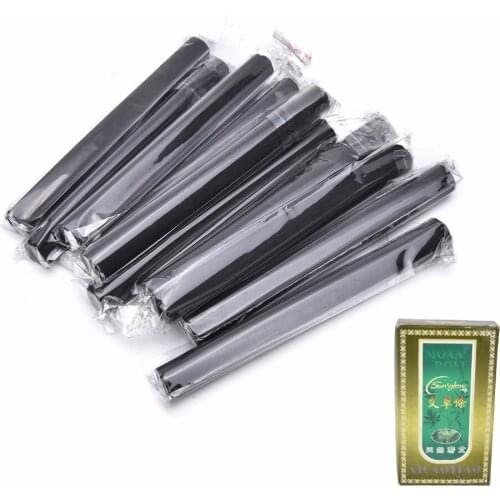 30Pcs/Box 70*120mm Smokeless Moxa Rolls Chinese Traditional Roller Stick Black Roller Burner Moxibustion Acupuncture Massage
