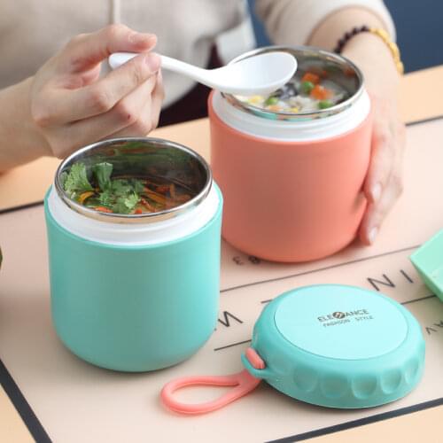 430ml Food Thermos Porridge Lunch Box 304 Stainless Steel Soup Cups Portable Flasks Water Containers For Kitchen Tool With Spoon
