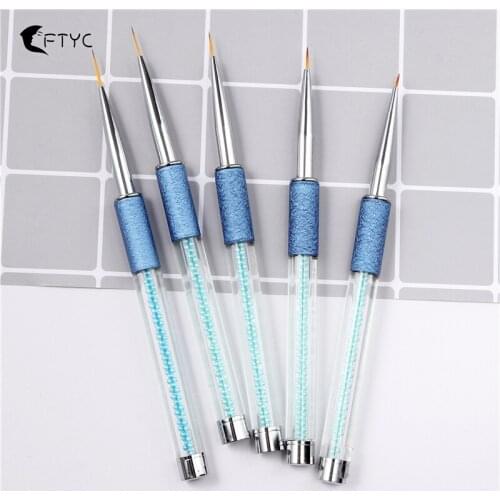 1pc Acrylic Nail Brush French Flower Design Line Stripes Drawing Pen DIY Manicure Tools Nail Supplies For Professionals