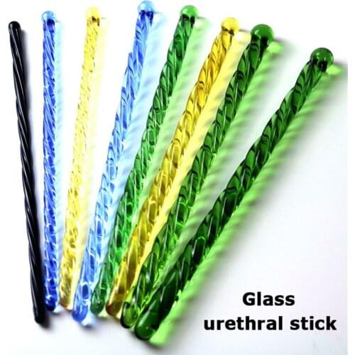 8pcs/Set Multicolor Spiral Glass Urethral Plug Male Masturbator Horse Eye Urethral Stick Penis Stimulation Super Long Urethral