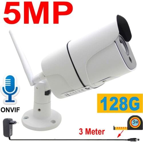 IP Camera Wifi 128G Storage Audio Outdoor Waterproof Cctv Security Surveillance Cam Ipcam Infrared Night Home Wireless Camera