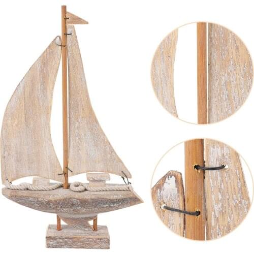 34cm Simulation Sailboat Decoration for Living-room Bedroom Office School