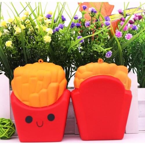 Kawaii Squishies French Fries Scented Squish Slow Rising Soft Squeeze Stuffed Kids Toys Mobile Phone Straps Gifts Collections