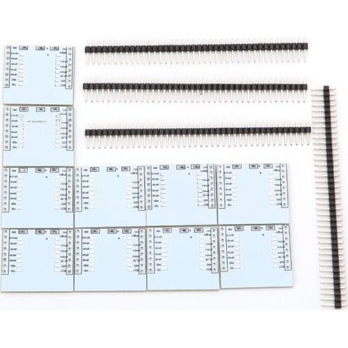 10 x ESP8266 WiFi Module Breakout Board / Adapter Plate for ESP-07 ESP-08 ESP-12