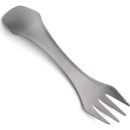 Ultralight 2-IN-1 Titanium Spoon Fork Spork Picnic Camping Outdoor Titanium Tableware Travel Picnic Spoon Titanium Fork Spork
