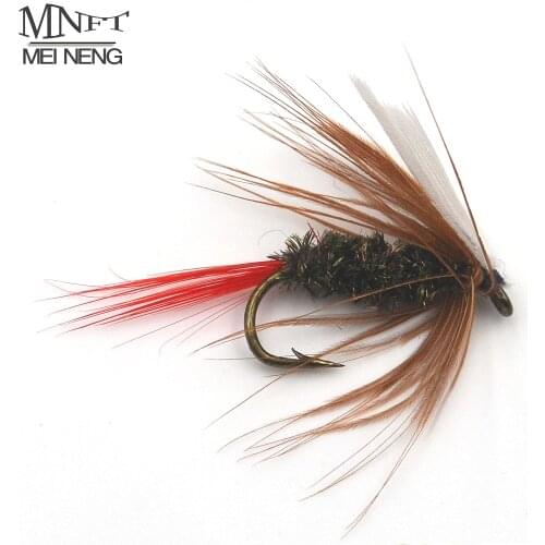 MNFT 10PCS 10# Red Tail May Fly Nymph Pheasant Herl Winged May Fly Trout Perch Fresh Water Fly Fishing Flies