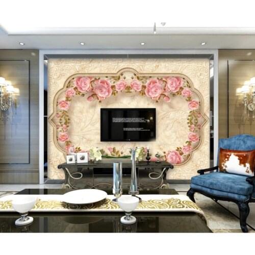 European-style marble mosaic wallpaper,hotel restaurant living room tv sofa wall bedroom 3d mural papel de parede