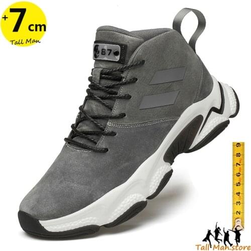 Man Sneakers Elevator Shoes Height Increase Shoes for Men Height Increasing Shoes Insole 7-8cm