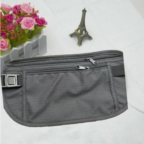 Adjustable Nylon Travel Pouch Hidden Wallet Adjustable Passport Money Waist Belt Bag Slim Secret Security