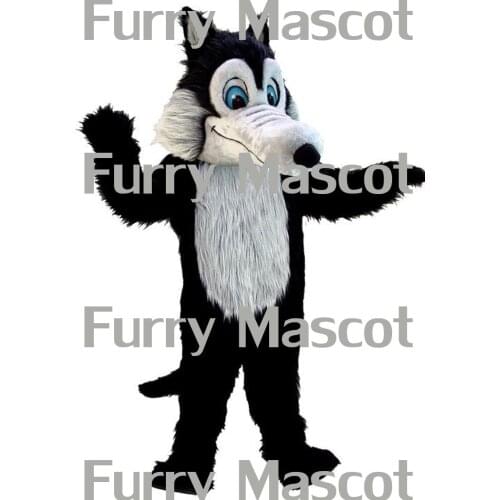 Black Wolf (h2) Christmas Cosplay Unisex Cute Newly Mascot Costume Suit Cosplay Party Game Dress Outfit Adult Gift A