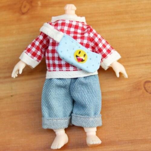 BJD Fashion Doll Cotton Clothes Dress Up Suit for 17cm Doll Outfit Daily Casual Accessories Skirt for Girls Diy Toys