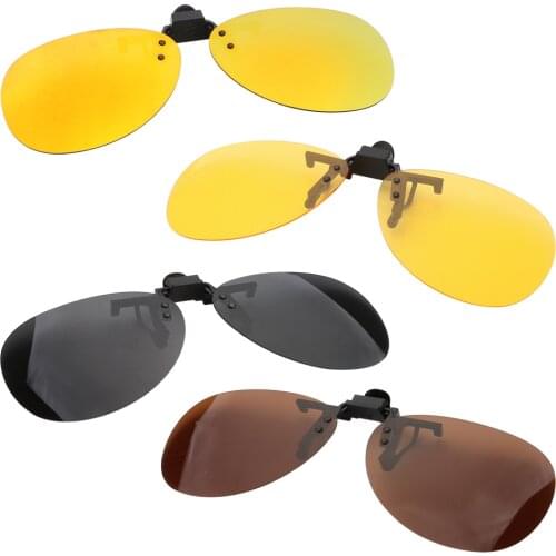 LEEPEE Polarized Sun Glasses Clip On Sunglasses For Men Women Anti-UVA UVB Driver Goggles Car Driving Night Vision Lens