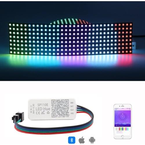 WS2812B LED Digital Flexible Individually Addressable Panel Pixel screen,SP110E (Bluetooth pixel controller)kit