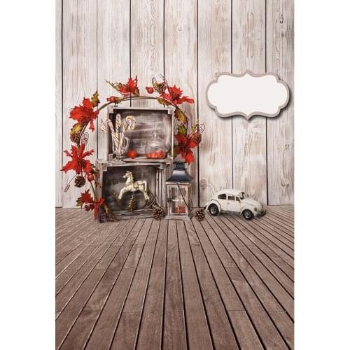 Texture wood wall backgrounds photography kid vinyl autumn photography backdrop for children photo studio accessories S-3208