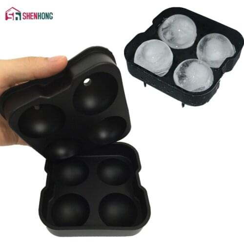 Amazing Food Safe Silicone Spherical Round Ball Cake Ice Cube Tray Maker Mold For Party Bar Kitchen Easy DIY at Home De Gelo