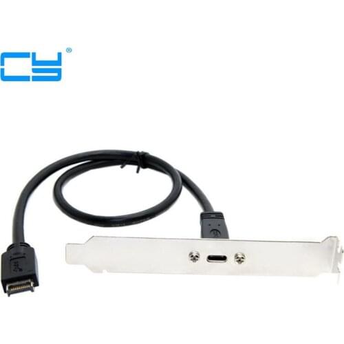 USB3.1 USB 3.1 Front Panel Header type-e Type E to USB-C Type-C C Female Extension Cable 50cm 0.5m with Panel Mount Screw