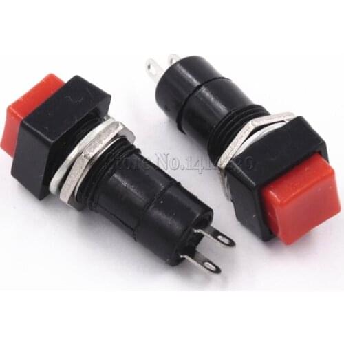 10PCS Reset Switch PBS-12B OFF-(ON) Normally open no locked 250VAC 1A Push Button