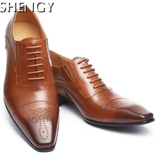 2020 Business Shoes Men Oxfords PU Leather Men Shoes Fashion Outdoor Lace Up High Quality Office Classic Wedding Zapatillas