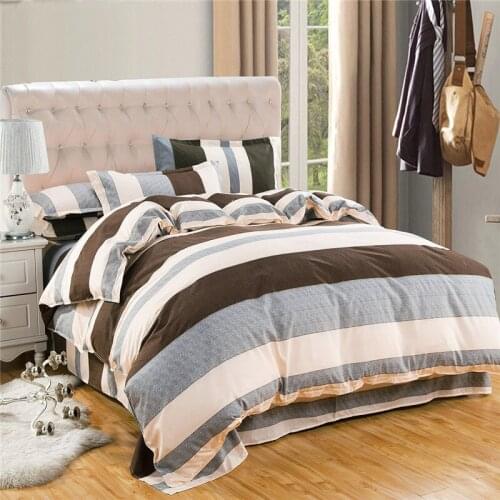 4pcs Bedding Set luxury Stripe Family Set Include Bed Sheet Duvet Cover Pillowcase Boy Room Decoration Bedspread Textile