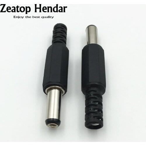 50Pcs 2.1x5.5x14mm 2.5*5.5*14mm for DC Power Male Plug Jack Adapter Connector Socket For CCTV Camera