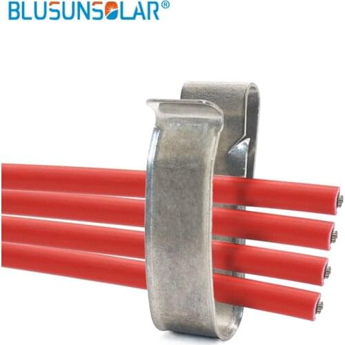 500 PCS /Lot 304 Material Big size 4 x 4mm2 PV Cable Clip /Clamp For PV Solar Cable Wire