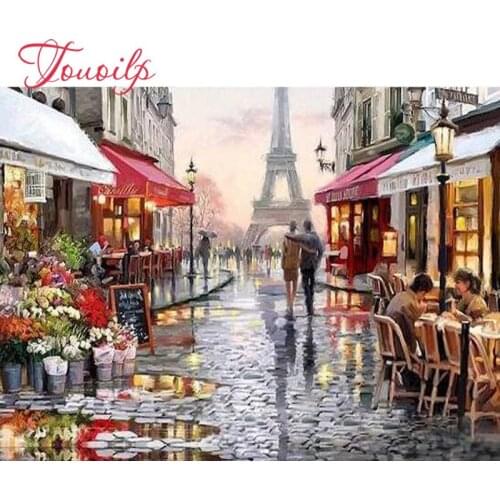 TOUOILP Full Square/Round Drill 5d DIY Diamond Painting"Straat van Parijs"Embroidery Cross Stitch Mosaic Home Decor Gift