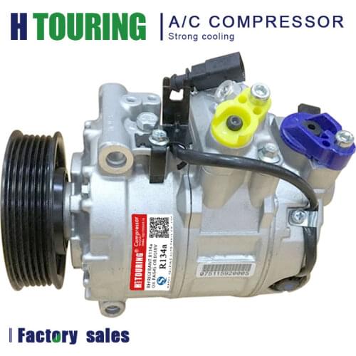 For Audi A4 A8 ac compressor 4E0260805AC 4E0260805AG 4E0260805G 4H0260805 4H0260805A 8E0260805BM 8H0260805B 7seu17c
