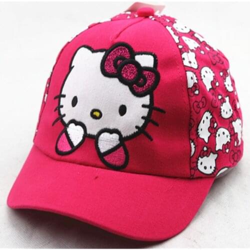 New Cute Cartoon Kids Baseball Cap Baby Girls Sun Hat Adjustable Children Hip Hop Cap Cotton Cap