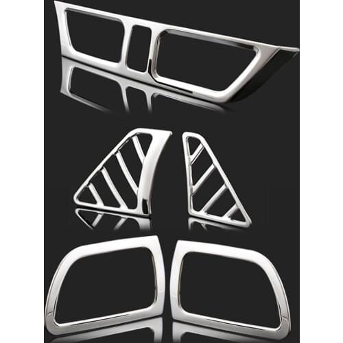 5Pcs/Set Stainless Steel Outlet Air Condition Decoration Cover Ring For Kia K2 RIO 2011 2012 2013 2014 2015 2016 Car-Styling