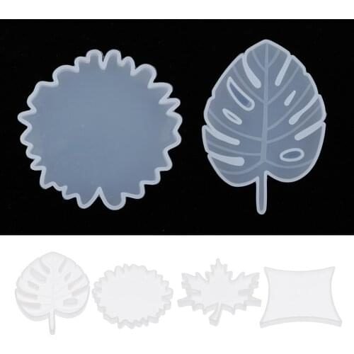 DIY Art Cup Pad Tray Epoxy Resin Casting Mold Jewelry Making Mould Coaster Craft