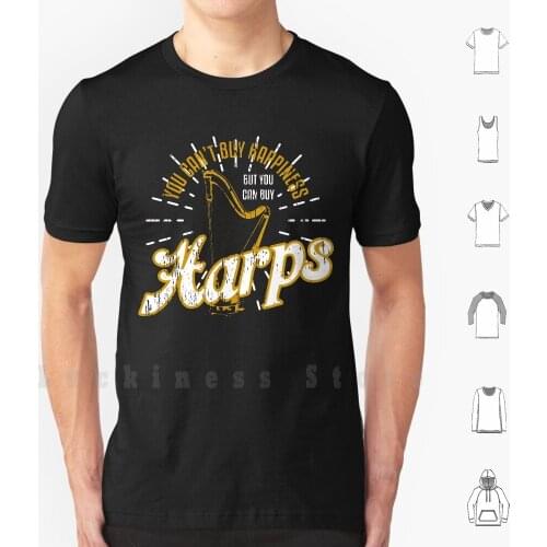 Harps Instrument T Shirt Big Size 100% Cotton Gift Idea Harp Harp Music Concert Classical Music Instrument Symphony Musical